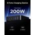 UGREEN Nexode 200W GaN USB C Charging Station, 6-Port Desktop Charger for MacBook Pro/Air, iPad Pro/Air, iPhone 17/16/15 Series, Galaxy S25/S24 Ultra, Pixel 10/9, Steam Deck - Gray